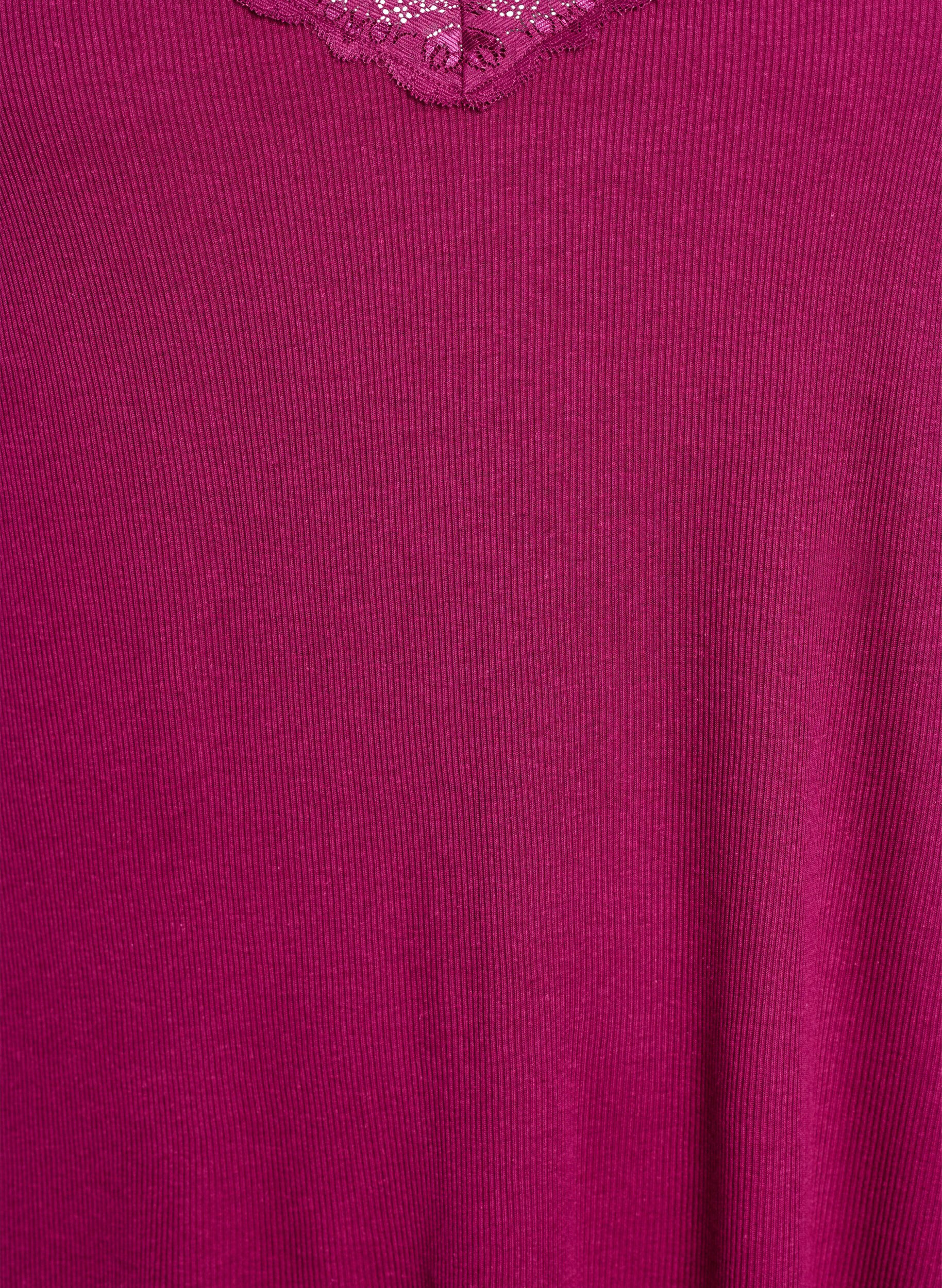 Zizzi Chemise de nuit avec ourlet en dentelle, Violet, Packshot image number 2