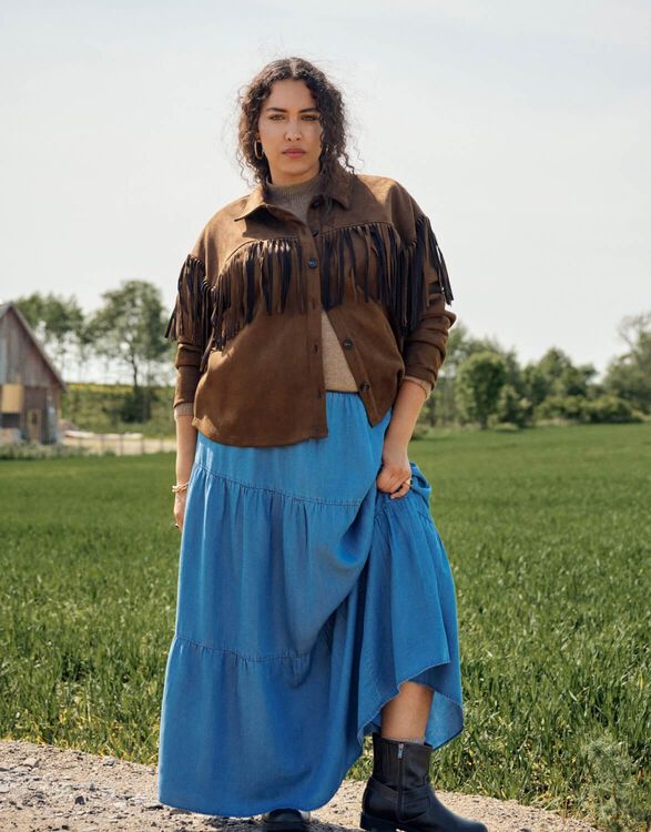 Grande Taille Jupe En Cuir Femme Ronde Veste Perfecto Noir Femme